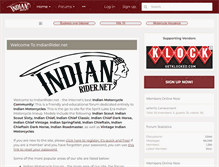 Tablet Screenshot of indianrider.net